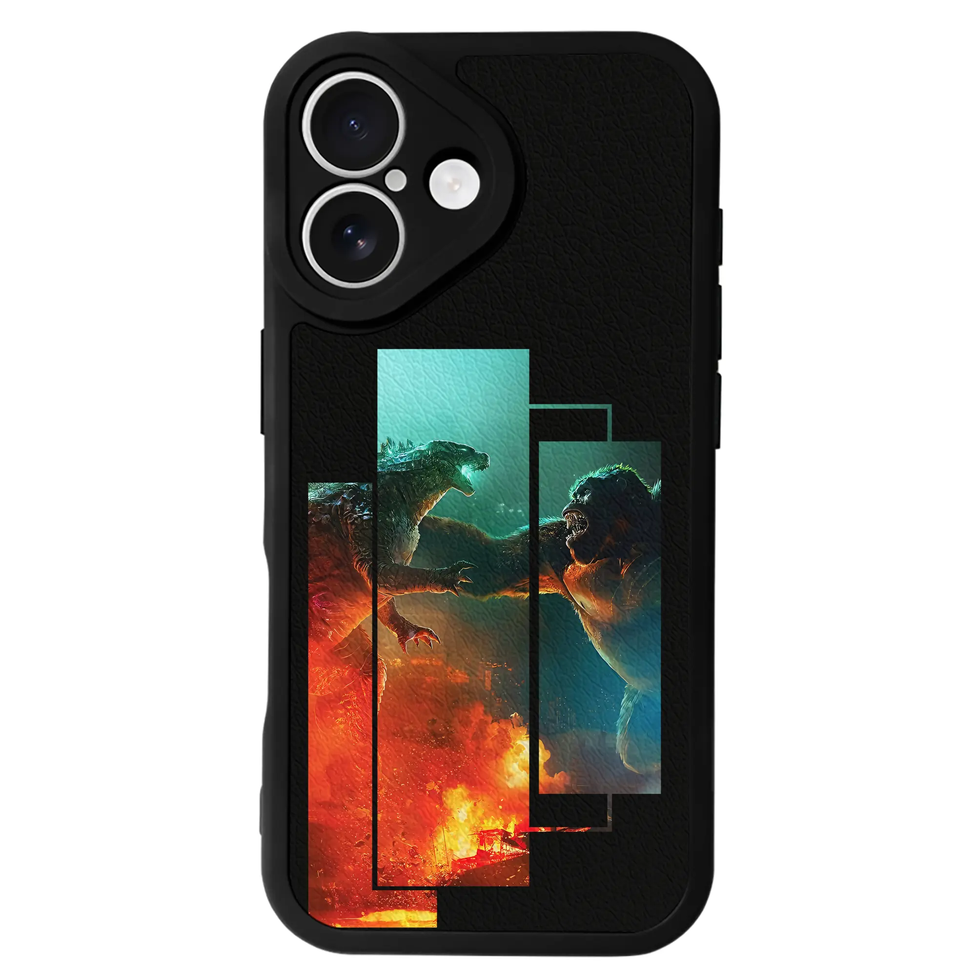 ゴジラ グッズ,キングコング - IPhone 16シリーズ対応 ・ シリコンスマホケース ・ レザー調 ・ 高精度フィット ・ 耐衝撃 ・ ワイヤレス充電対応 ・ 精密カット